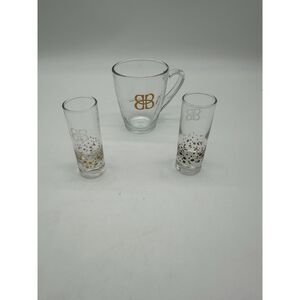 Baileys Irish Cream Glassware Set w/ Coffee Mug & Two Shot Glasses Weighted